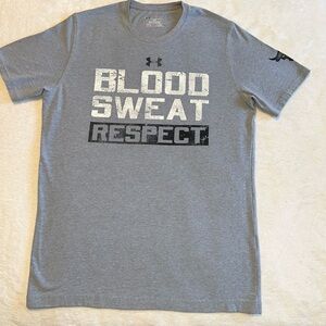 Under Armour grey Blood Sweat Respect t-shirt